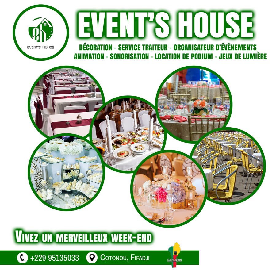 Création graphique — Event's House — CJEPE-BENIN