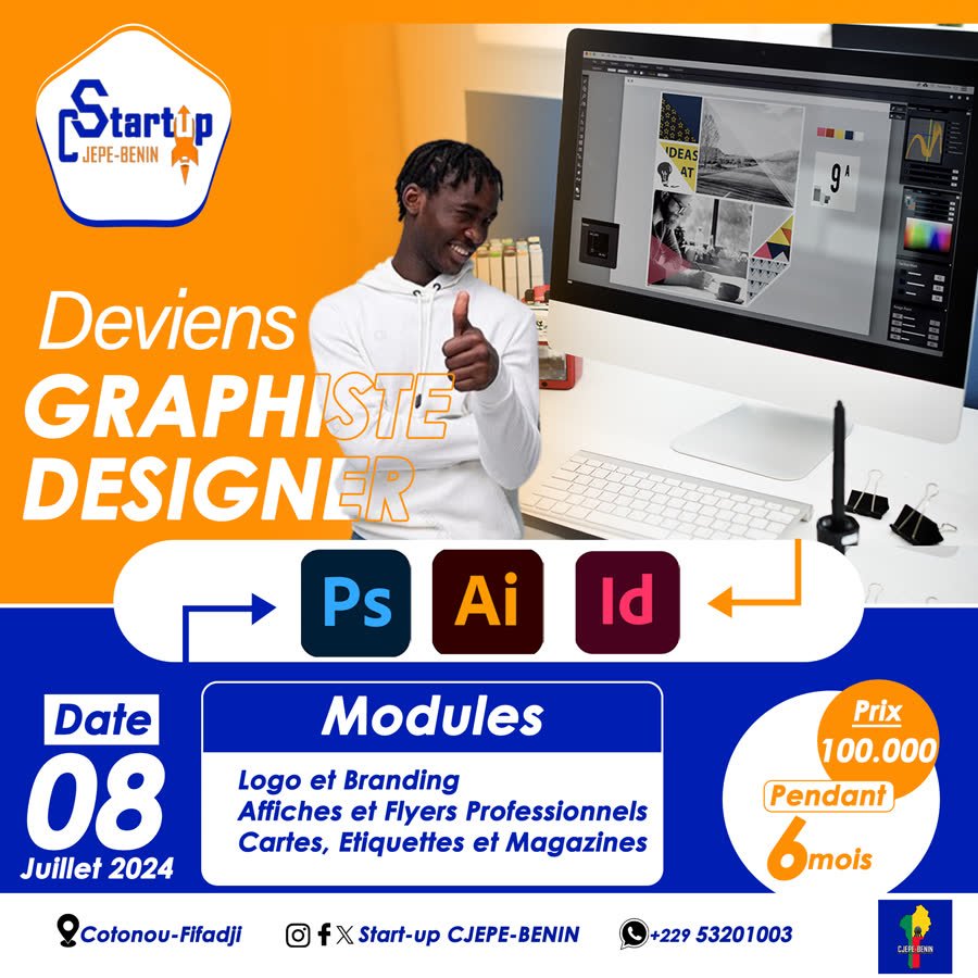 Réalisation étudiante — filière Graphisme — CJEPE-BENIN